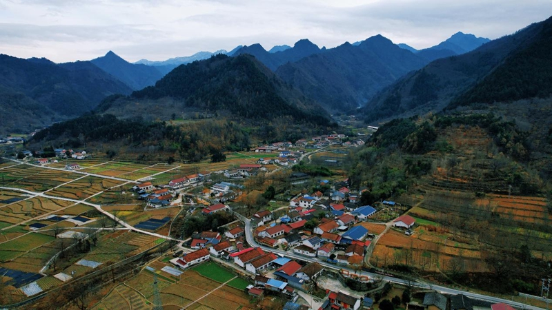 梭椤村航拍。留坝县委宣传部供图